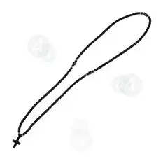 Μαύρο Μεταξωτό Κομποσχοίνι 400άρι με Χάντρες (400MA) - Κομβοσχοίνια στο Athonian.gr