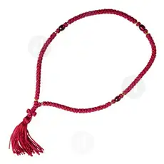 Κόκκινο Μεταξωτό Κομποσχοίνι 100άρι με Φούντα (100MA-RED) - Κομβοσχοίνια στο Athonian.gr