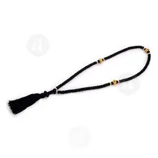 Μαύρο Μεταξωτό Κομποσχοίνι 100άρι με Καρυδόκομπο & Φούντα (100K-BLA) - Κομβοσχοίνια στο Athonian.gr