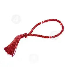 Βυσσινί Μεταξωτό Κομποσχοίνι 50άρι με Φούντα (50MA-RED) - Κομβοσχοίνια στο Athonian.gr