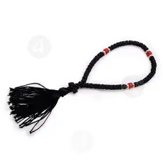 Μαύρο Μεταξώτο Κομποσχοίνι 50άρι με Φούντα (50030MA) - Κομβοσχοίνια στο Athonian.gr