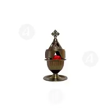 Home Table Metal Vigil Lamp "Cross" 0202 - Ecclesiastical Utensils στο Athonian.gr