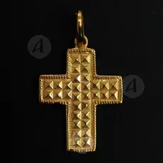 Επιχρυσωμένος Ασημένιος Σταυρός Αγίου Όρους Τ22 -  Κοσμήματα στο Athonian.gr