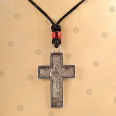 Silver Plated Neck Cross - Megisti Lavra Monastery (5) - Monastic Handiwork στο Athonian.gr