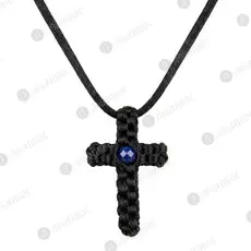 Mount Athos Knotted Black Neck Cross – Hermitage of 99 Holy Fathers - Monastic Handiwork στο Athonian.gr