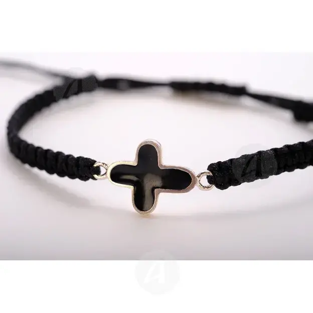 Macrame Bracelet with Cross (010406) - Jewelry στο Athonian.gr
