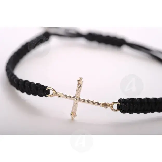 Macrame Bracelet with Cross (010408) - Jewelry στο Athonian.gr