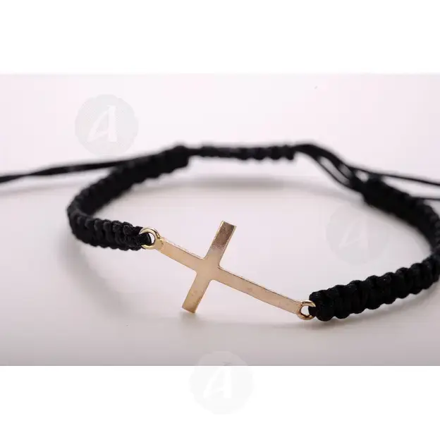 Macrame Bracelet with Cross (010415) - Jewelry στο Athonian.gr