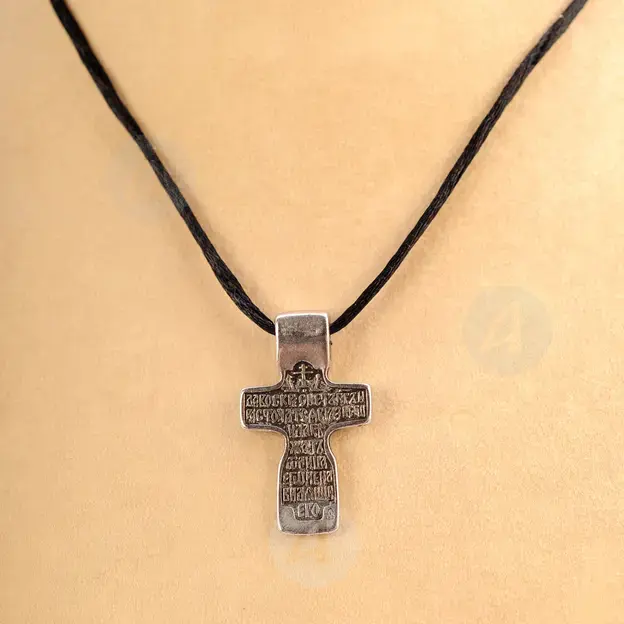 Silver Plated Neck Cross - Megisti Lavra Monastery (3) - Handiwork στο Athonian.gr