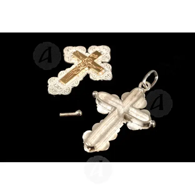 Silver Screw Cross Necklace 1 - Jewelry στο Athonian.gr