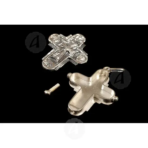 Silver Screwed Cross Necklace 925° (80) - Jewelry στο Athonian.gr