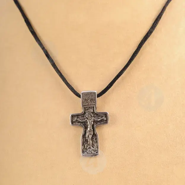 Silver Plated Neck Cross - Megisti Lavra Monastery (3) - Handiwork στο Athonian.gr