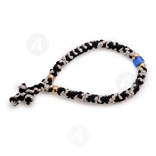 Gold Thread Prayer Rope with 35 Knots (BLAWHI-35) - Prayer ropes στο Athonian.gr