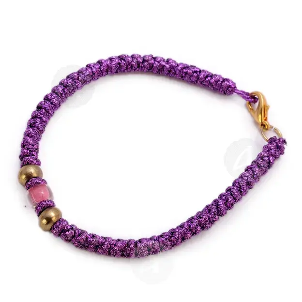 Gold Thread Purple Prayer Rope 50 Knots (PUR-50CL) - Prayer ropes στο Athonian.gr