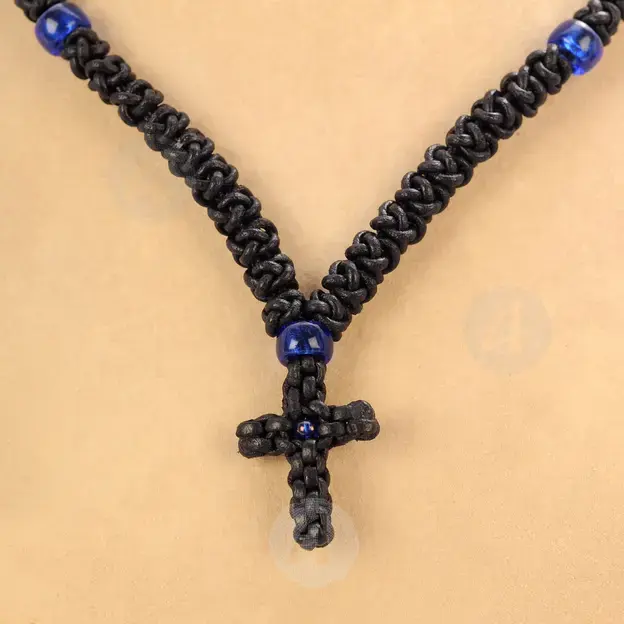 Leather Prayer Rope 100 Knots (BLAB-100) - Prayer ropes στο Athonian.gr