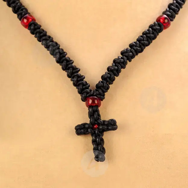 Leather Prayer Rope 100 Knots (BLAR-100) - Prayer ropes στο Athonian.gr