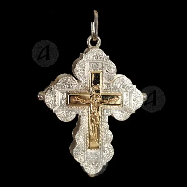 Silver Screw Cross Necklace 1 - Jewelry στο Athonian.gr