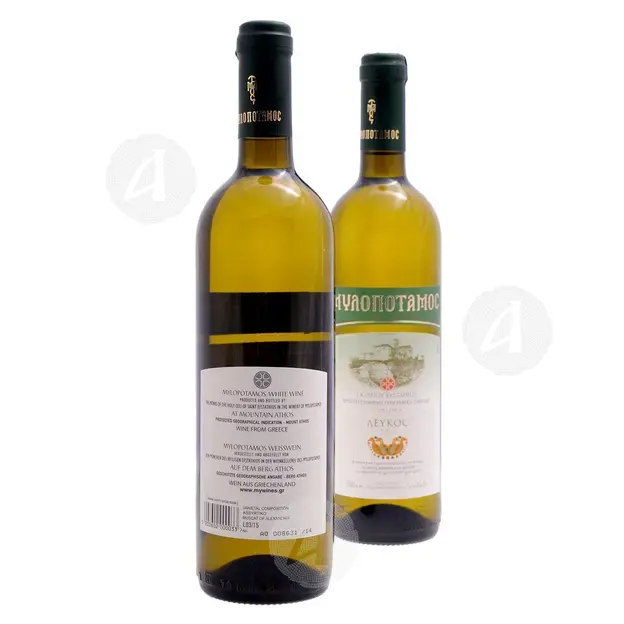 White Dry Wine 750ml - Holy Cell of Saint Efstathios (Mylopotamos) - White στο Athonian.gr