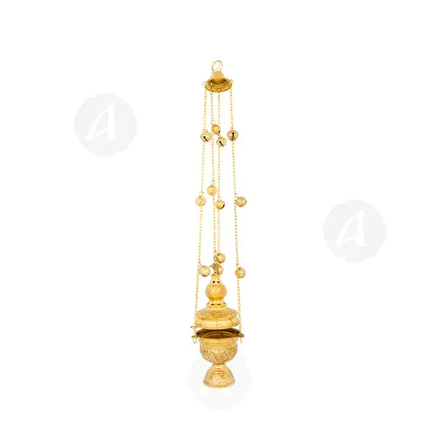 Church Censer Gold Plated (127e) - Ecclesiastical Utensils στο Athonian.gr