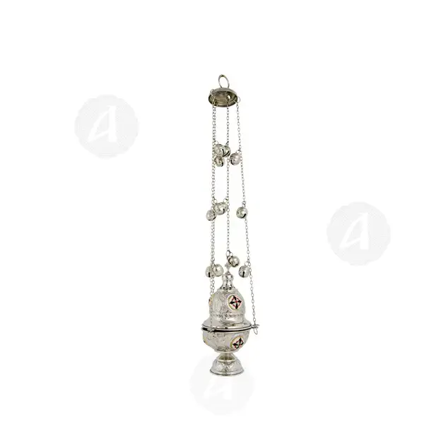 Church Censer Nickel Plated (377N) - Ecclesiastical Utensils στο Athonian.gr