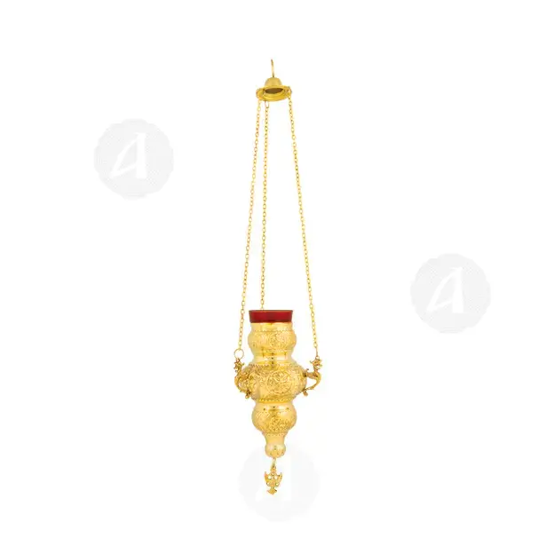Hanging Vigil Lamp Gold Plated (409e-HC) - Ecclesiastical Utensils στο Athonian.gr