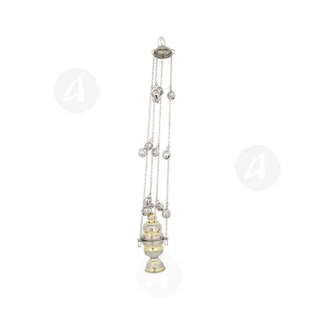 Church Censer Nickel Plated (9390GN) - Ecclesiastical Utensils στο Athonian.gr