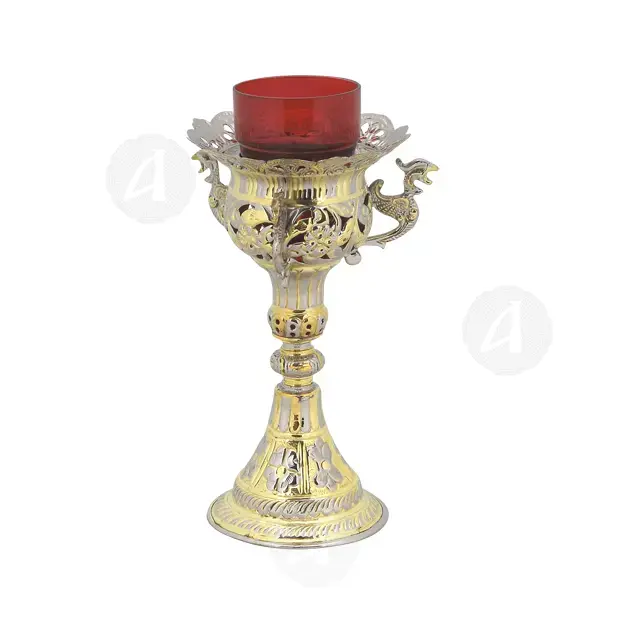 Τable Vigil Lamp Bronze Two-Coloured (9906gn) - Ecclesiastical Utensils στο Athonian.gr