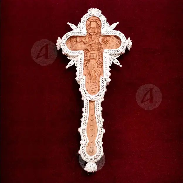 Handmade Blessing Cross (MAR-EV) - Ecclesiastical Utensils στο Athonian.gr