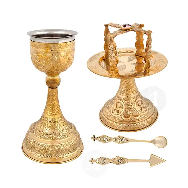 Set Chalice Bronze (244B) - Ecclesiastical Utensils στο Athonian.gr