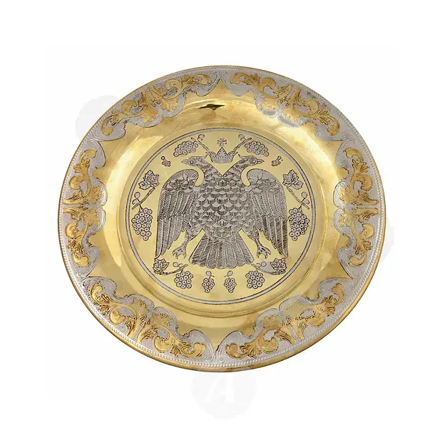 Round Tray Bronze (224.32) - Ecclesiastical Utensils στο Athonian.gr