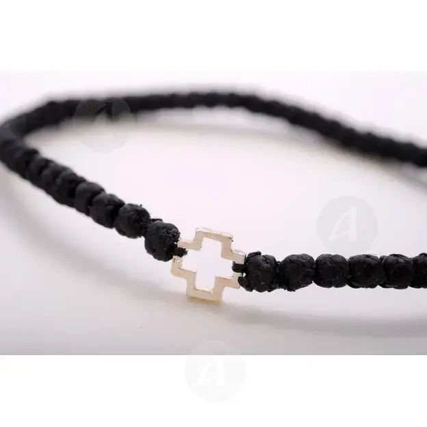 Prayer Rope with Silver Cross (010401) - Prayer ropes στο Athonian.gr