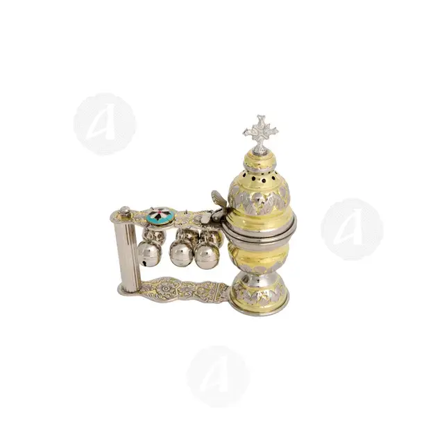Katzion Censer Nickel Plated Two Coloured (401GN) - Ecclesiastical Utensils στο Athonian.gr