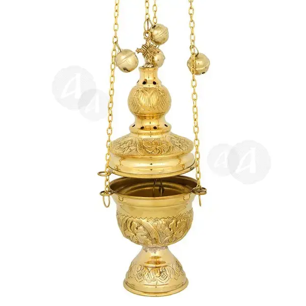 Church Censer Gold Plated (127e) - Ecclesiastical Utensils στο Athonian.gr