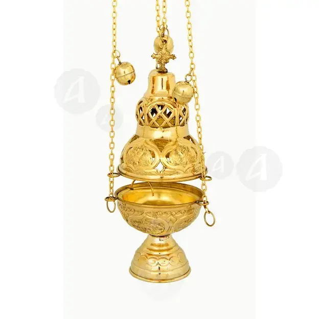 Church Censer Gold Plated (201e) - Ecclesiastical Utensils στο Athonian.gr
