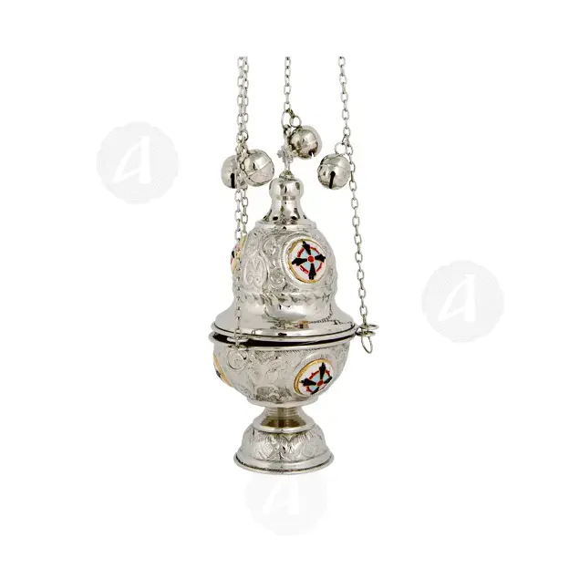 Church Censer Nickel Plated (377N) - Ecclesiastical Utensils στο Athonian.gr