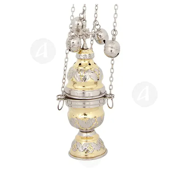 Church Censer Nickel Plated (9390GN) - Ecclesiastical Utensils στο Athonian.gr