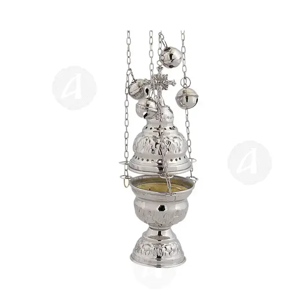 Church Censer Nickel Plated (9390N) - Ecclesiastical Utensils στο Athonian.gr