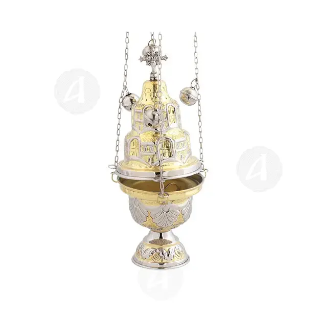 Church Censer Two Coloured (9392NG) - Ecclesiastical Utensils στο Athonian.gr