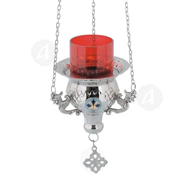 Hanging Vigil Lamp Nickel Plated (9544n) - Ecclesiastical Utensils στο Athonian.gr