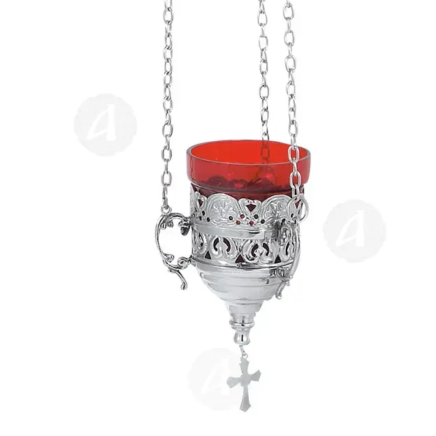 Hanging Vigil Lamp Nickel Plated (9764n) - Ecclesiastical Utensils στο Athonian.gr