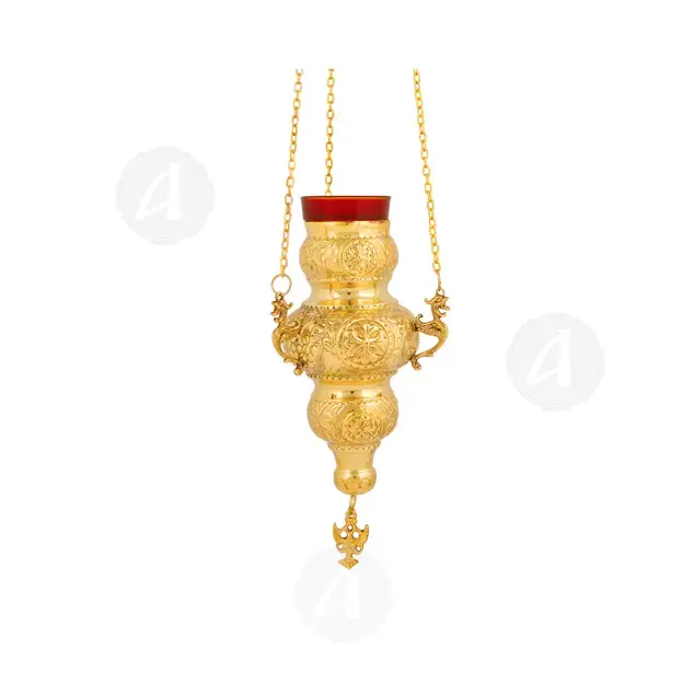 Hanging Vigil Lamp Gold Plated (409e-HC) - Ecclesiastical Utensils στο Athonian.gr