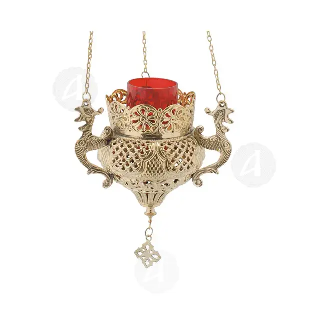 Hanging Vigil Lamp Bronze (9688b) - Ecclesiastical Utensils στο Athonian.gr