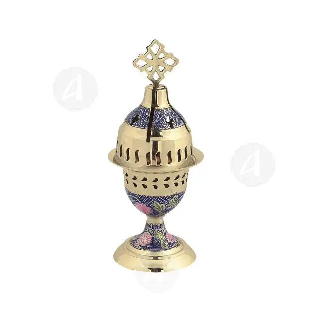 Home Table Vigil Lamp with Smalt (9372C-mov) - Ecclesiastical Utensils στο Athonian.gr