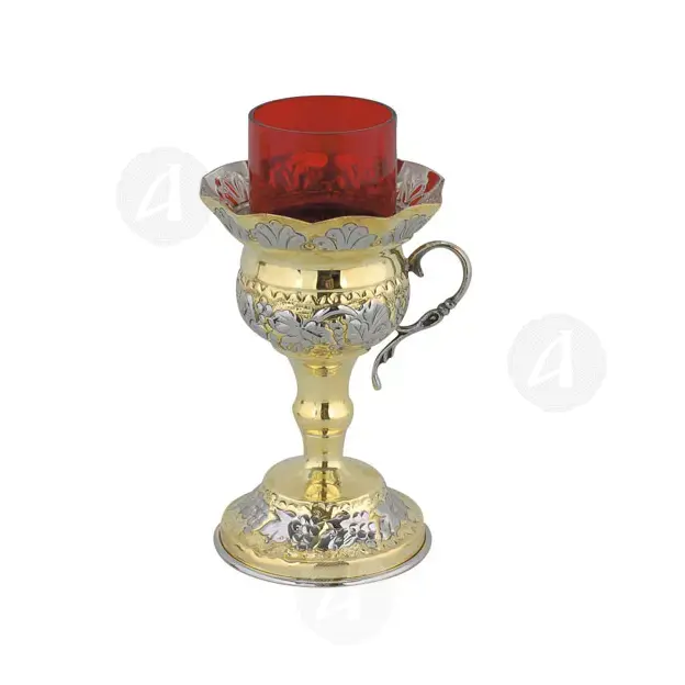Home Table Vigil Lamp Two-Coloured (9541/15GN) - Ecclesiastical Utensils στο Athonian.gr