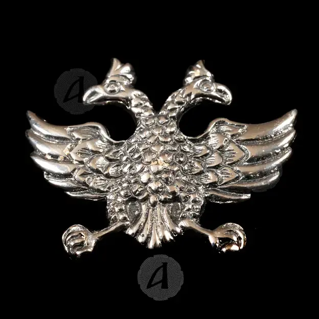 Ασημένια Καρφίτσα Πέτου Δικέφαλος Αετός (DH01S) -  Κοσμήματα στο Athonian.gr