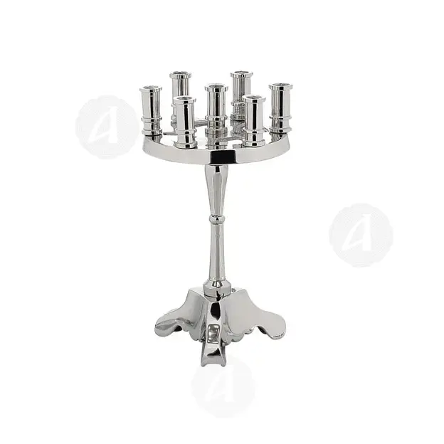 Seven Candle Holder Nickel Plated (6458n) - Ecclesiastical Utensils στο Athonian.gr