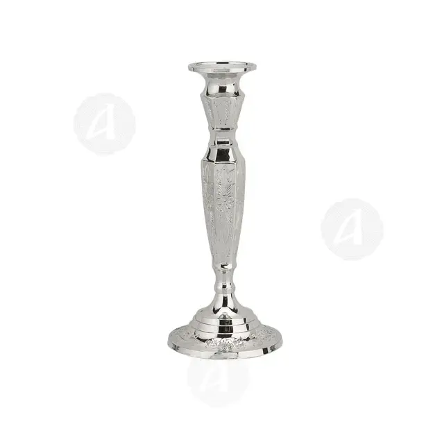 Church Candlestick Nickel Plated (650n25) - Ecclesiastical Utensils στο Athonian.gr