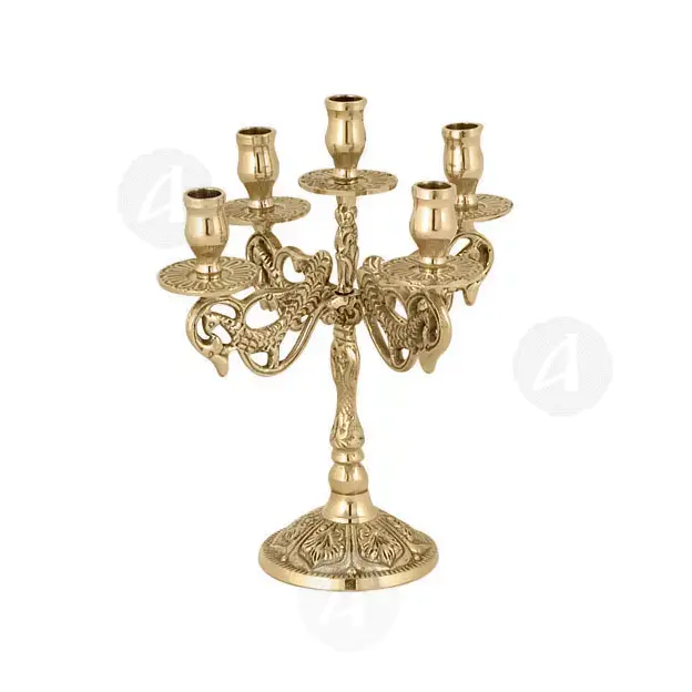 Five Candle Holder Bronze (9811B) - Ecclesiastical Utensils στο Athonian.gr