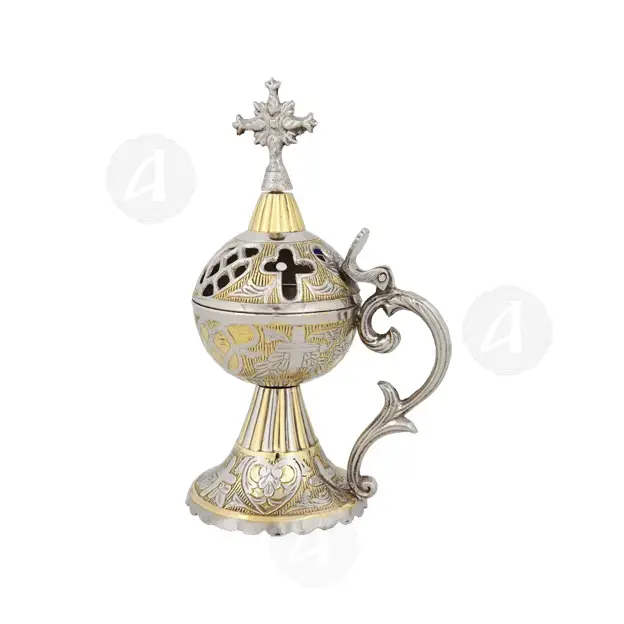 Home Thurible Two-Coloured (4097GN) - Ecclesiastical Utensils στο Athonian.gr