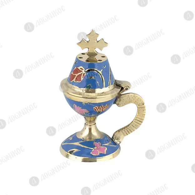Home Enamel Thurible in Blue Color (8599c.blu) - Ecclesiastical Utensils στο Athonian.gr